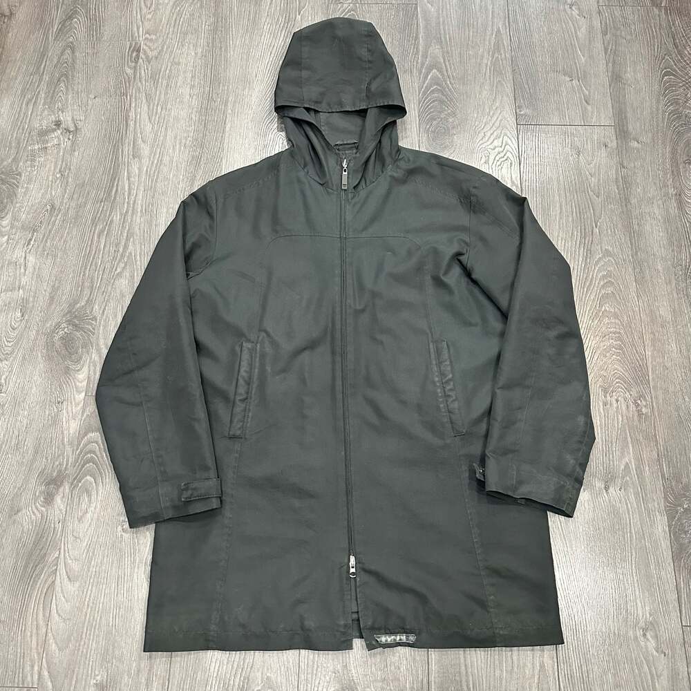 Givenchy Men's Vintage Black Hooded Longline Parka Jacket